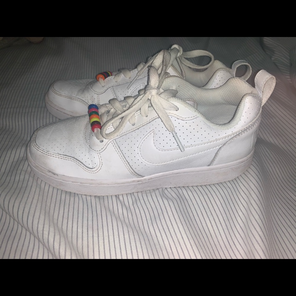 white air forces with beads